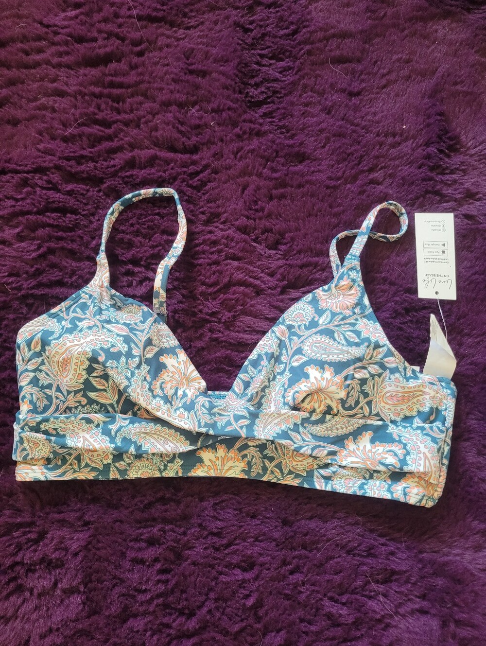 NWT -paisley Swim Top